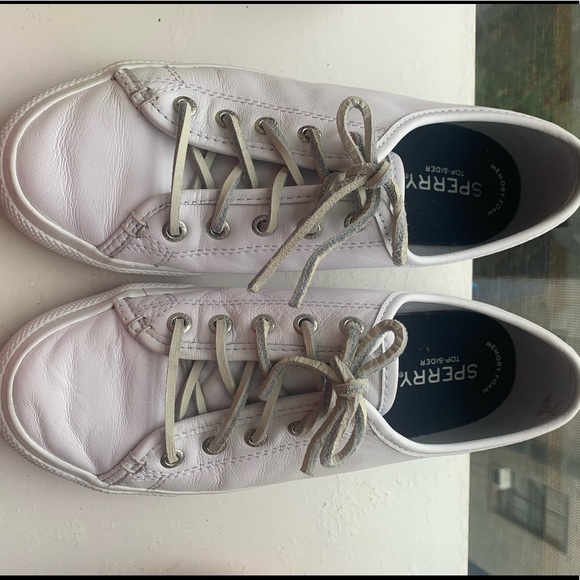Sperry Crest Vibe White Leather Sneakers - Picture 3 of 6
